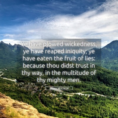 Picture 05 - Hosea 10:13 KJV - Ye have plowed wickedness, ye have reaped - Bible Verse Picture