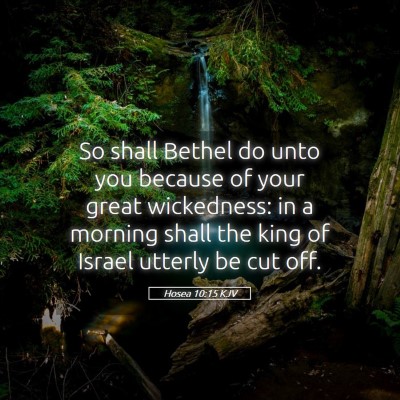 Picture 05 - Hosea 10:15 KJV - So shall Bethel do unto you because of your great - Bible Verse Picture