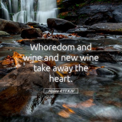 Picture 05 - Hosea 4:11 KJV - Whoredom and wine and new wine take away the - Bible Verse Picture
