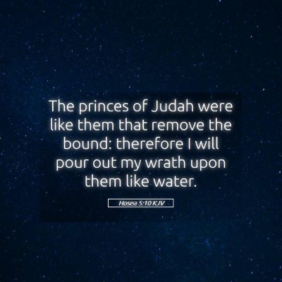 Picture 05 - Hosea 5:10 KJV - The princes of Judah were like them that remove - Bible Verse Picture