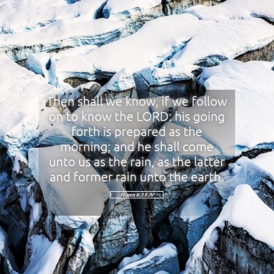 Picture 05 - Hosea 6:3 KJV - Then shall we know, if we follow on to know the - Bible Verse Picture