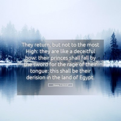 Picture 05 - Hosea 7:16 KJV - They return, but not to the most High: they are - Bible Verse Picture