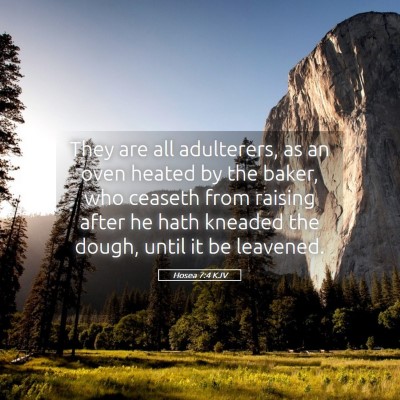 Picture 05 - Hosea 7:4 KJV - They are all adulterers, as an oven heated by the - Bible Verse Picture