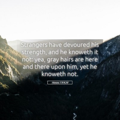 Picture 05 - Hosea 7:9 KJV - Strangers have devoured his strength, and he - Bible Verse Picture