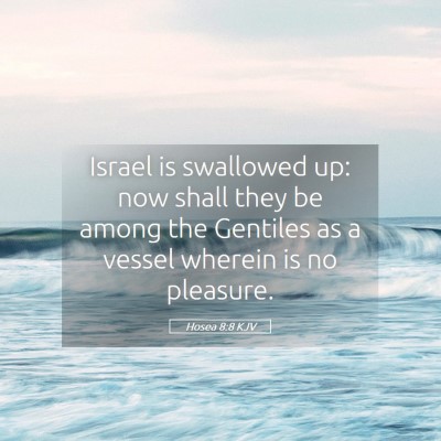 Picture 05 - Hosea 8:8 KJV - Israel is swallowed up: now shall they be among - Bible Verse Picture