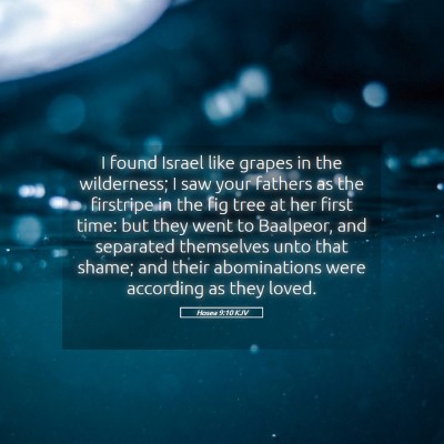 Picture 05 - Hosea 9:10 KJV - I found Israel like grapes in the wilderness; I - Bible Verse Picture