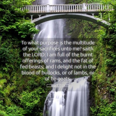 Picture 05 - Isaiah 1:11 KJV - To what purpose is the multitude of your - Bible Verse Picture