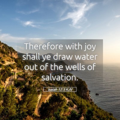 Picture 05 - Isaiah 12:3 KJV - Therefore with joy shall ye draw water out of the - Bible Verse Picture