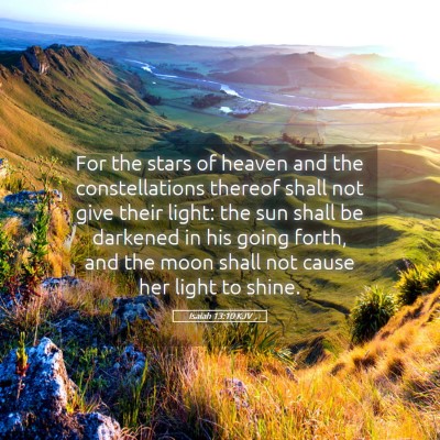 Picture 05 - Isaiah 13:10 KJV - For the stars of heaven and the constellations - Bible Verse Picture