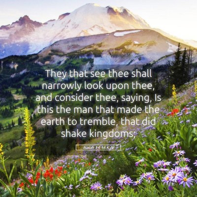 Picture 05 - Isaiah 14:16 KJV - They that see thee shall narrowly look upon thee, - Bible Verse Picture