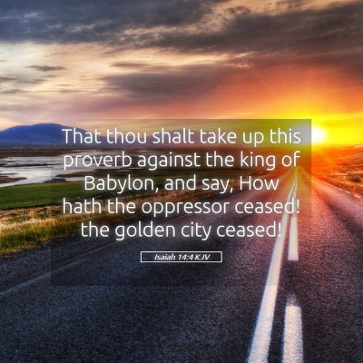 Picture 05 - Isaiah 14:4 KJV - That thou shalt take up this proverb against the - Bible Verse Picture