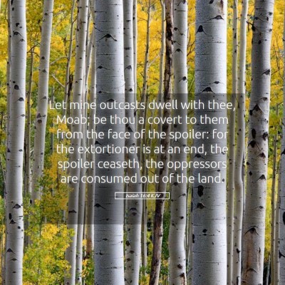 Picture 05 - Isaiah 16:4 KJV - Let mine outcasts dwell with thee, Moab; be thou - Bible Verse Picture
