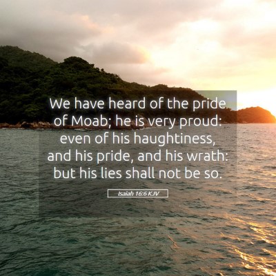 Picture 05 - Isaiah 16:6 KJV - We have heard of the pride of Moab; he is very - Bible Verse Picture