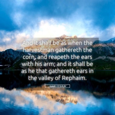 Picture 05 - Isaiah 17:5 KJV - And it shall be as when the harvestman gathereth - Bible Verse Picture