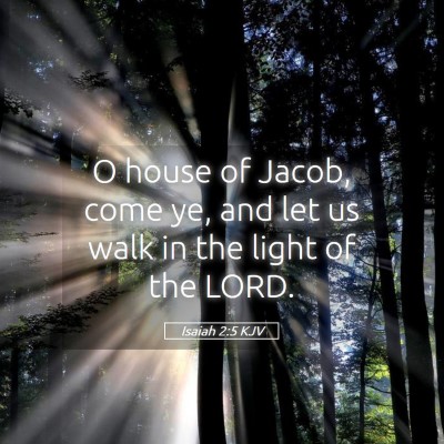 Picture 05 - Isaiah 2:5 KJV - O house of Jacob, come ye, and let us walk in the - Bible Verse Picture