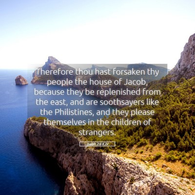 Picture 05 - Isaiah 2:6 KJV - Therefore thou hast forsaken thy people the house - Bible Verse Picture