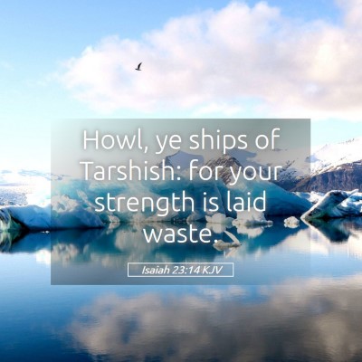 Picture 05 - Isaiah 23:14 KJV - Howl, ye ships of Tarshish: for your strength is - Bible Verse Picture