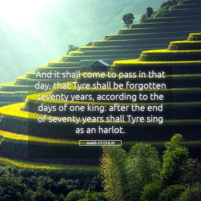 Picture 05 - Isaiah 23:15 KJV - And it shall come to pass in that day, that Tyre - Bible Verse Picture