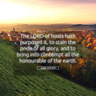 Picture 05 - Isaiah 23:9 KJV - The LORD of hosts hath purposed it, to stain the - Bible Verse Picture