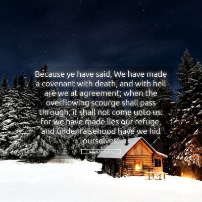 Picture 05 - Isaiah 28:15 KJV - Because ye have said, We have made a covenant - Bible Verse Picture