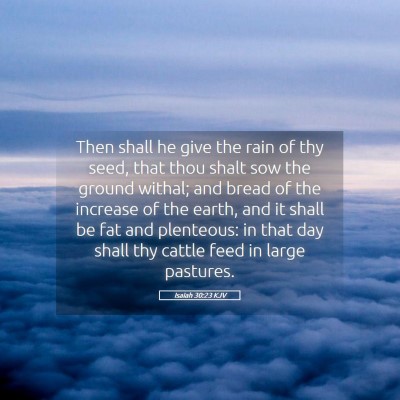 Picture 05 - Isaiah 30:23 KJV - Then shall he give the rain of thy seed, that - Bible Verse Picture