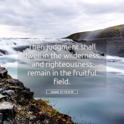 Picture 05 - Isaiah 32:16 KJV - Then judgment shall dwell in the wilderness, and - Bible Verse Picture