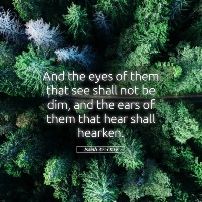 Picture 05 - Isaiah 32:3 KJV - And the eyes of them that see shall not be dim, - Bible Verse Picture