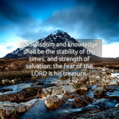 Picture 05 - Isaiah 33:6 KJV - And wisdom and knowledge shall be the stability - Bible Verse Picture
