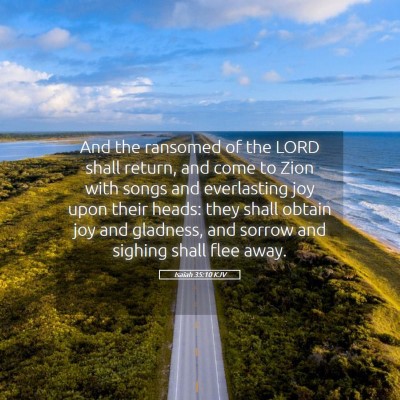 Picture 05 - Isaiah 35:10 KJV - And the ransomed of the LORD shall return, and - Bible Verse Picture