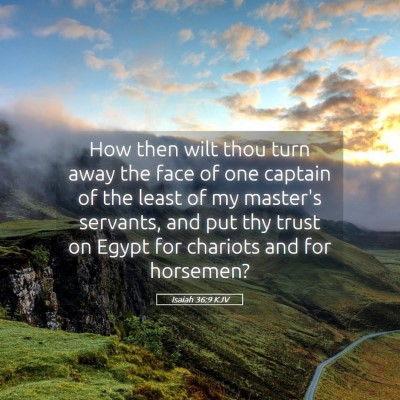Picture 05 - Isaiah 36:9 KJV - How then wilt thou turn away the face of one - Bible Verse Picture