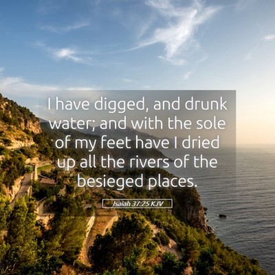 Picture 05 - Isaiah 37:25 KJV - I have digged, and drunk water; and with the sole - Bible Verse Picture