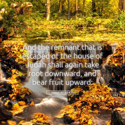 Picture 05 - Isaiah 37:31 KJV - And the remnant that is escaped of the house of - Bible Verse Picture