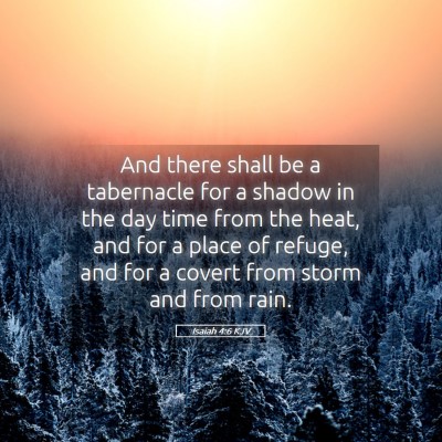 Picture 05 - Isaiah 4:6 KJV - And there shall be a tabernacle for a shadow in - Bible Verse Picture
