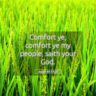 Picture 05 - Isaiah 40:1 KJV - Comfort ye, comfort ye my people, saith your - Bible Verse Picture