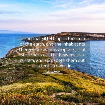 Picture 05 - Isaiah 40:22 KJV - It is he that sitteth upon the circle of the - Bible Verse Picture