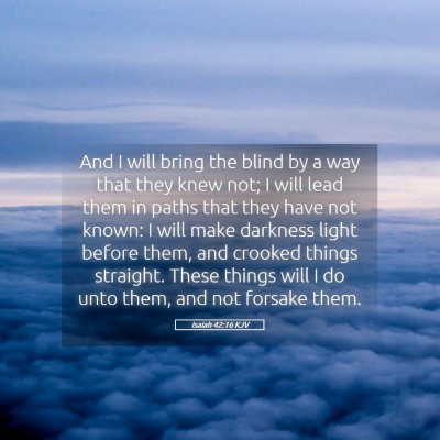 Picture 05 - Isaiah 42:16 KJV - And I will bring the blind by a way that they - Bible Verse Picture