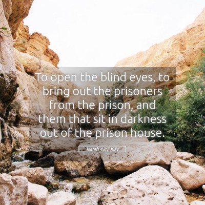 Picture 05 - Isaiah 42:7 KJV - To open the blind eyes, to bring out the - Bible Verse Picture