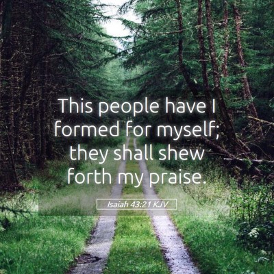 Picture 05 - Isaiah 43:21 KJV - This people have I formed for myself; they shall - Bible Verse Picture