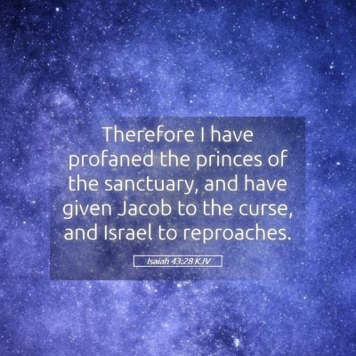 Picture 05 - Isaiah 43:28 KJV - Therefore I have profaned the princes of the - Bible Verse Picture