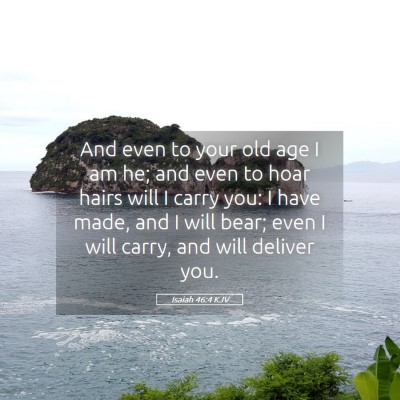 Picture 05 - Isaiah 46:4 KJV - And even to your old age I am he; and even to - Bible Verse Picture
