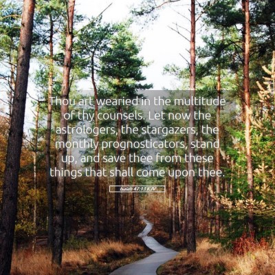 Picture 05 - Isaiah 47:13 KJV - Thou art wearied in the multitude of thy - Bible Verse Picture