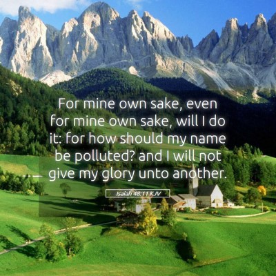 Picture 05 - Isaiah 48:11 KJV - For mine own sake, even for mine own sake, will I - Bible Verse Picture