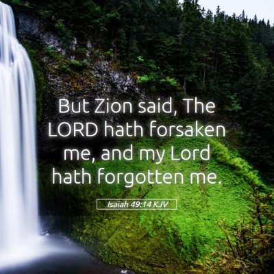 Picture 05 - Isaiah 49:14 KJV - But Zion said, The LORD hath forsaken me, and my - Bible Verse Picture