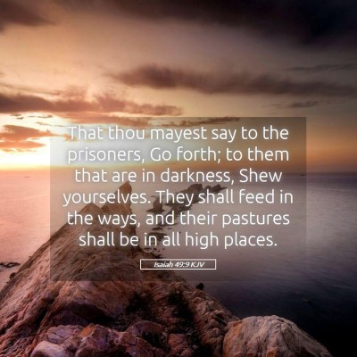 Picture 05 - Isaiah 49:9 KJV - That thou mayest say to the prisoners, Go forth; - Bible Verse Picture