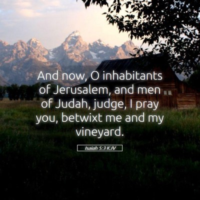 Picture 05 - Isaiah 5:3 KJV - And now, O inhabitants of Jerusalem, and men of - Bible Verse Picture