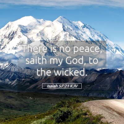 Picture 05 - Isaiah 57:21 KJV - There is no peace, saith my God, to the - Bible Verse Picture