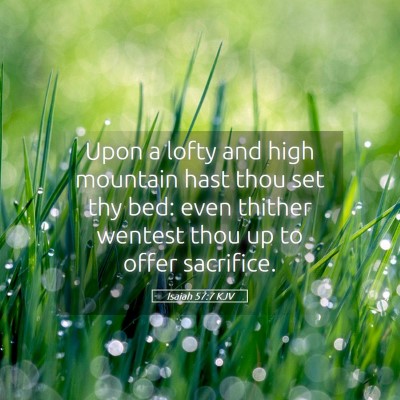 Picture 05 - Isaiah 57:7 KJV - Upon a lofty and high mountain hast thou set thy - Bible Verse Picture