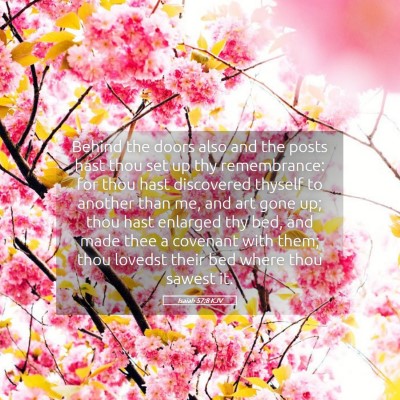 Picture 05 - Isaiah 57:8 KJV - Behind the doors also and the posts hast thou set - Bible Verse Picture
