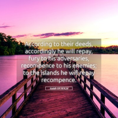 Picture 05 - Isaiah 59:18 KJV - According to their deeds, accordingly he will - Bible Verse Picture