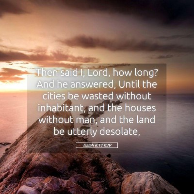 Picture 05 - Isaiah 6:11 KJV - Then said I, Lord, how long? And he answered, - Bible Verse Picture